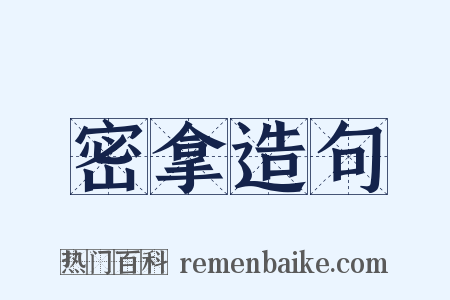 密拿造句是什么意思的图片